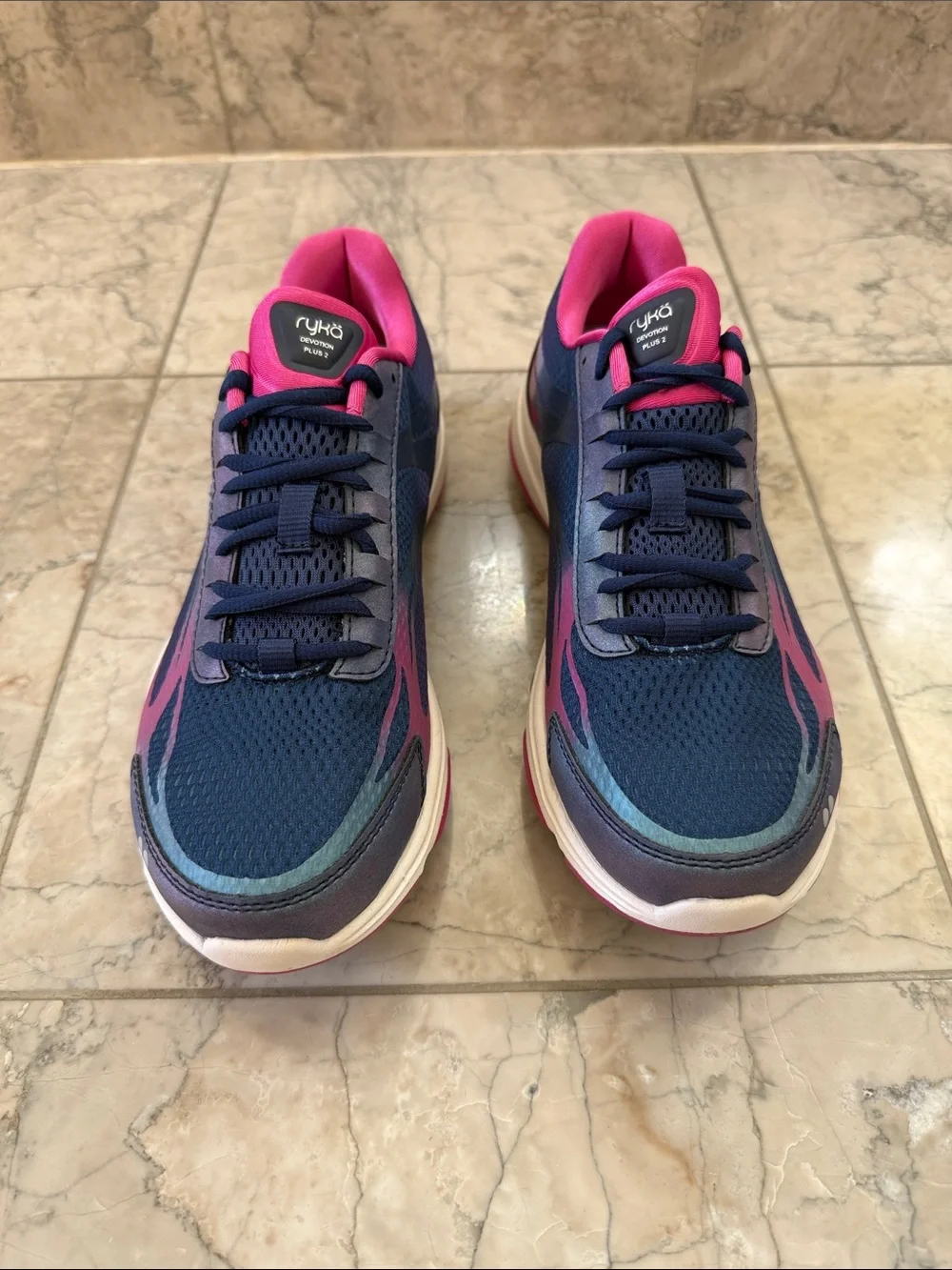 Ryka Devo Plus 2 Women's Walking Shoes NIB Navy/Pink Size 9M